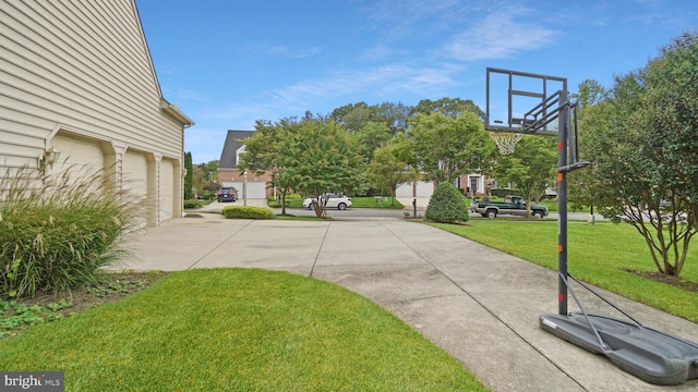 exterior space with a lawn