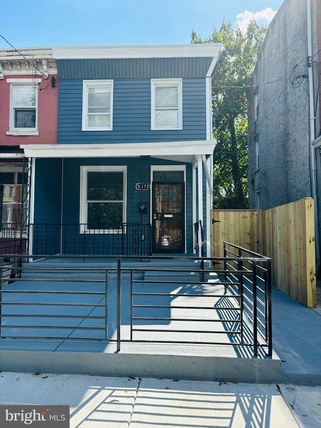 view of front facade featuring covered porch