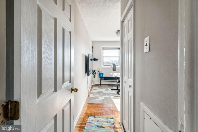 corridor featuring light hardwood / wood-style floors