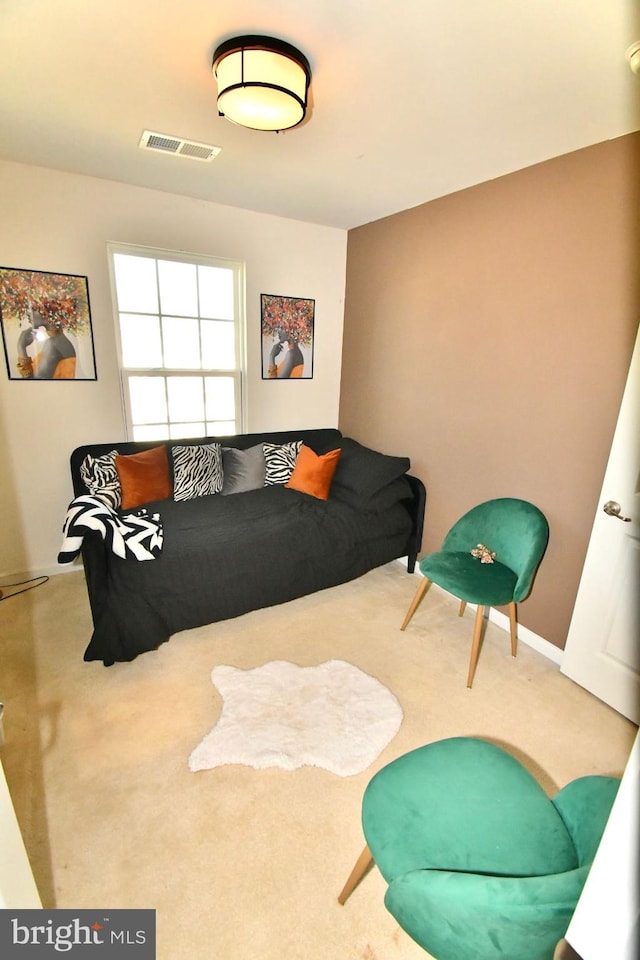 living room featuring carpet flooring