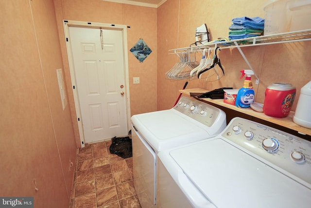 laundry area with washing machine and dryer