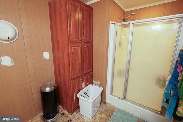 bathroom with an enclosed shower