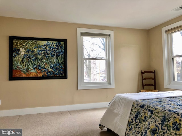 view of carpeted bedroom