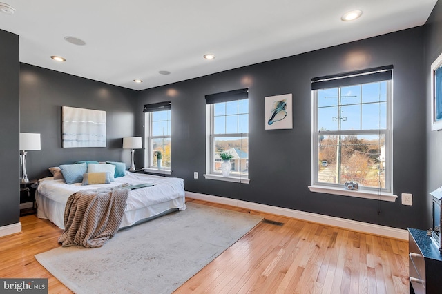 bedroom featuring light hardwood / wood-style flooring