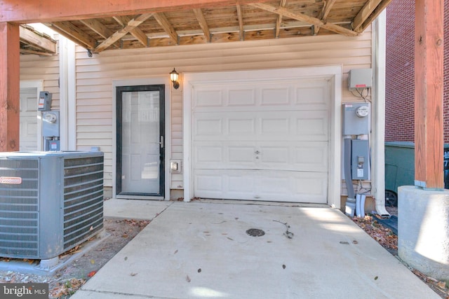 garage featuring central AC