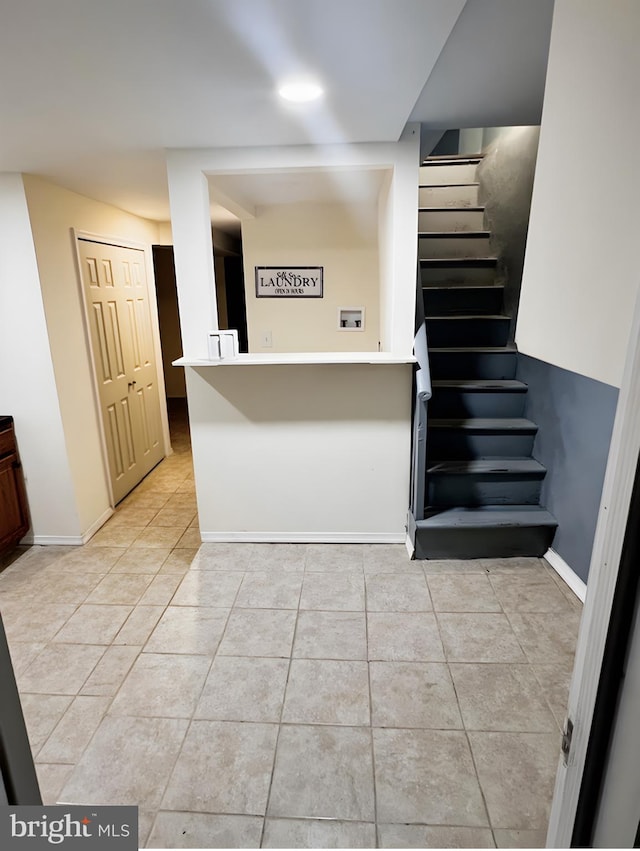 interior space featuring tile patterned floors