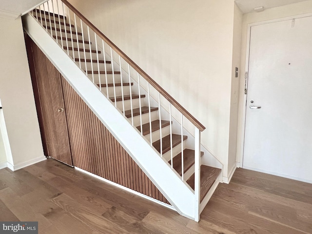 430 M St SW Unit N708, Washington, DC 20024 - stairway featuring wood finished floors and baseboards