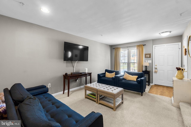 view of carpeted living room