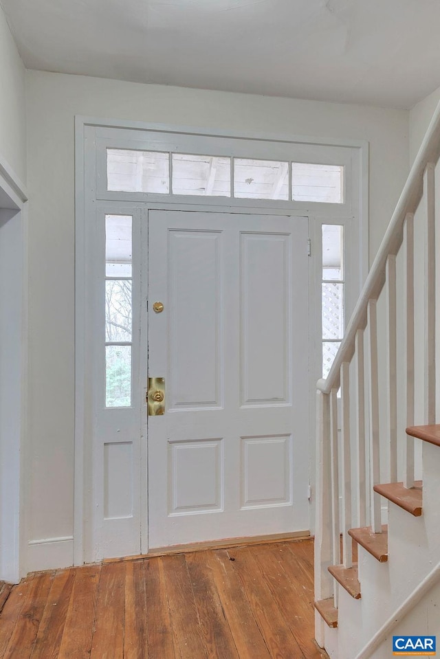 foyer featuring light hardwood / wood-style flooring