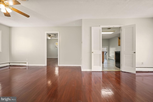 empty room with dark wood-type flooring