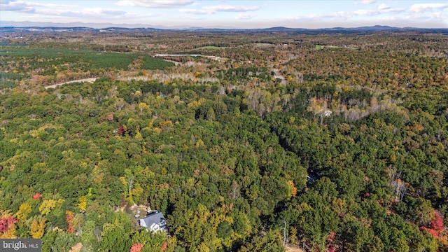 aerial view featuring a mountain view