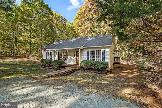 view of front of home featuring a porch