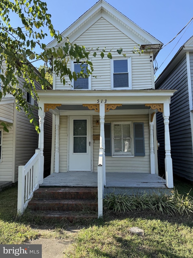 view of front of house featuring covered porch