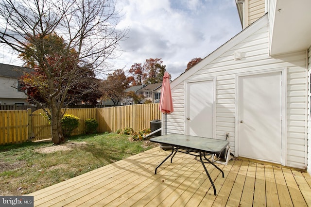 view of wooden deck