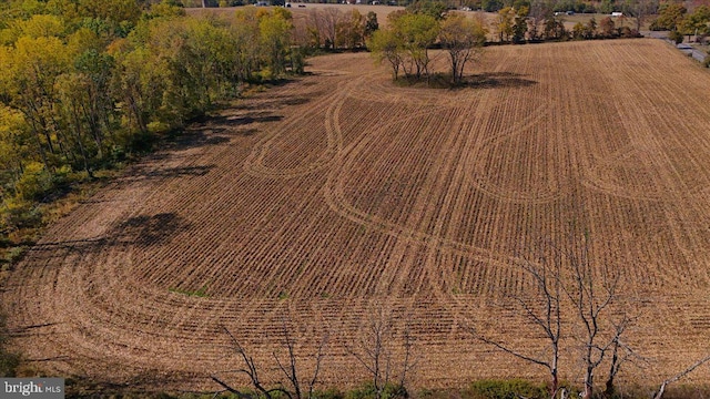 bird's eye view with a rural view