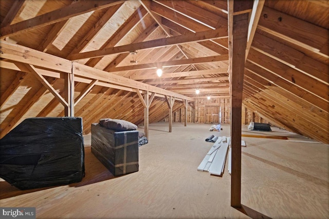 view of attic