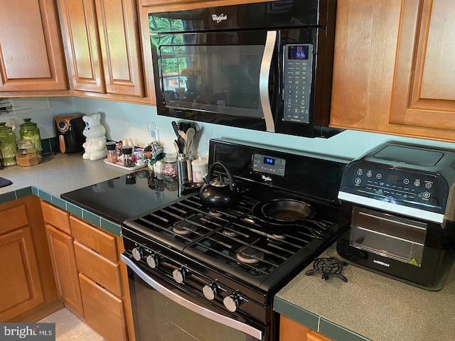 kitchen featuring black appliances