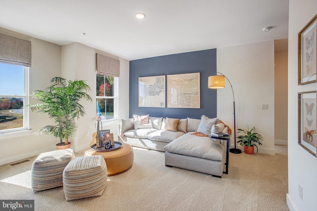 view of carpeted living room