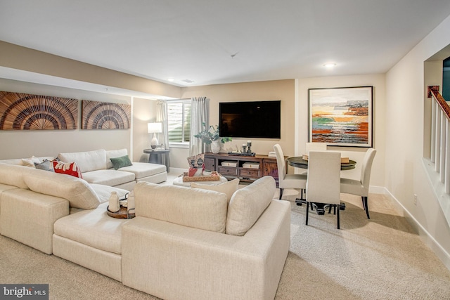 view of carpeted living room