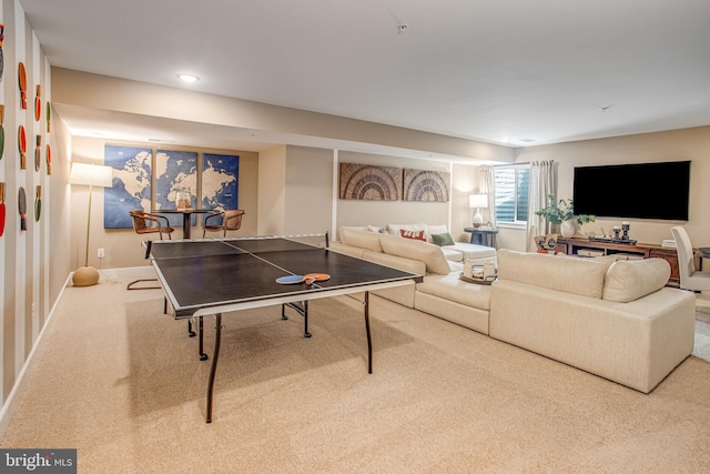 playroom with carpet floors