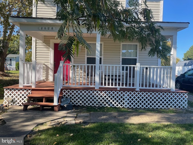 2826 Hoopers Island Rd, Church Creek, MD 21622 - exterior space with covered porch