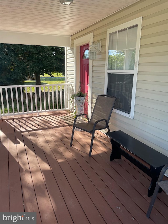 2826 Hoopers Island Rd, Church Creek, MD 21622 - wooden deck with covered porch