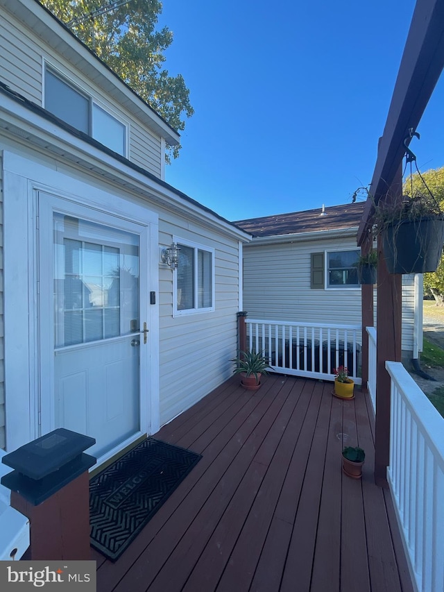 view of wooden deck