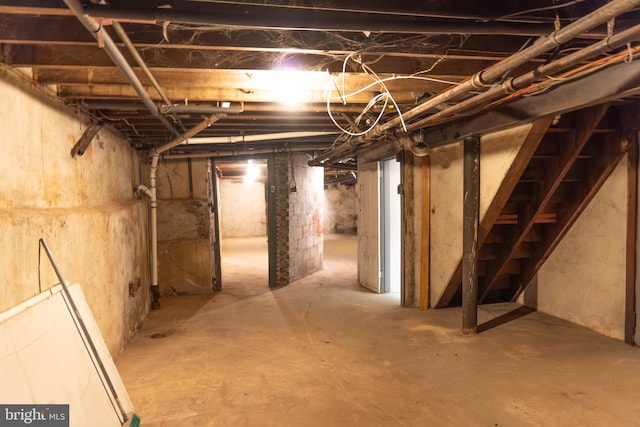 view of basement