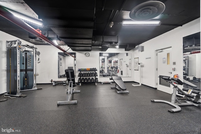 view of workout area