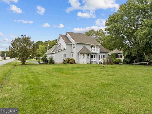 exterior space with a front lawn