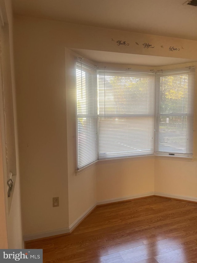 unfurnished room featuring wood-type flooring