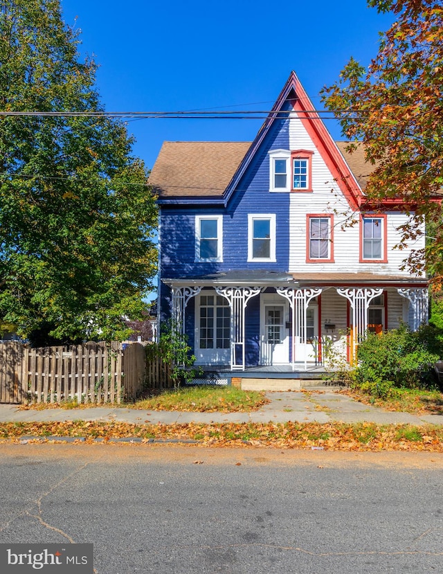 victorian home featuring covered porch