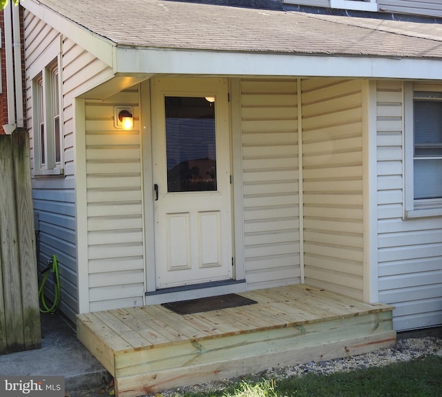 view of doorway to property