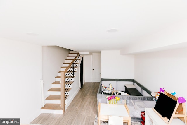 interior space featuring light wood-type flooring