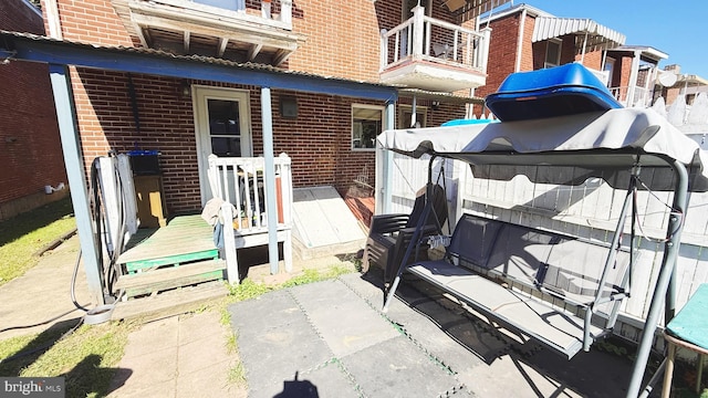 view of patio / terrace with a wooden deck