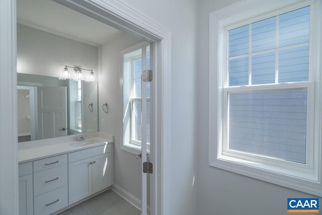 bathroom featuring vanity