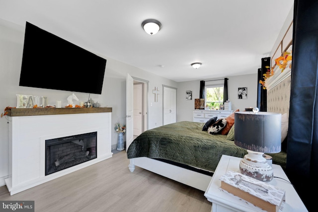 bedroom featuring light hardwood / wood-style flooring