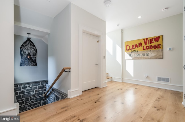 interior space featuring wood-type flooring