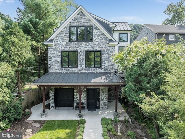 view of front of home featuring a garage