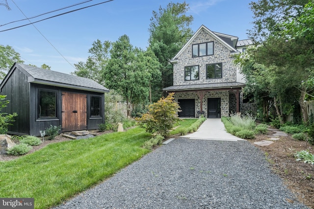 view of front of house with a front yard