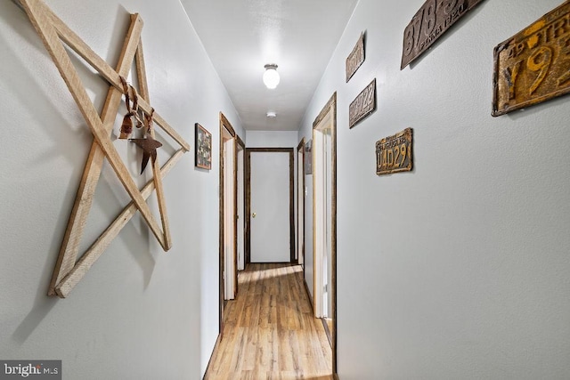 corridor featuring hardwood / wood-style floors