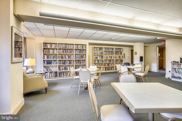 interior space featuring a paneled ceiling