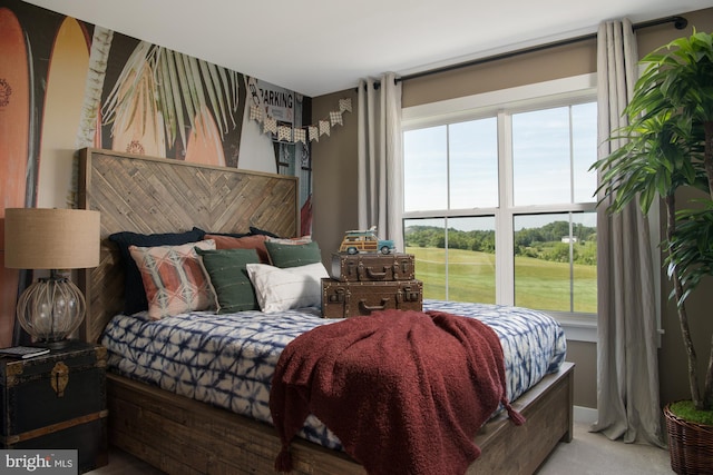 view of carpeted bedroom