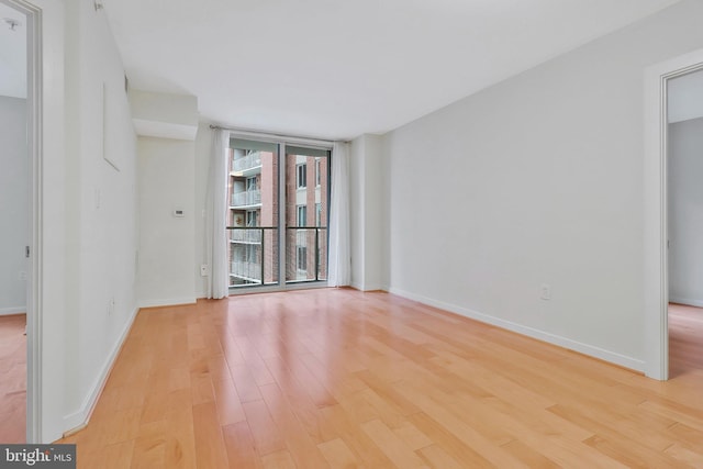 empty room featuring light hardwood / wood-style flooring