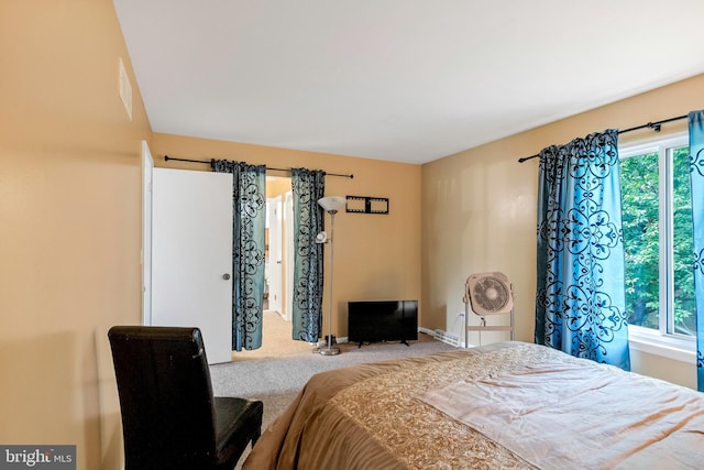 view of carpeted bedroom