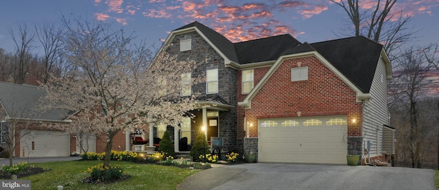 view of property featuring a garage