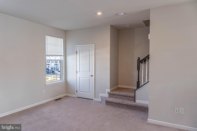 interior space with carpet flooring