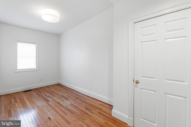 empty room featuring light hardwood / wood-style floors