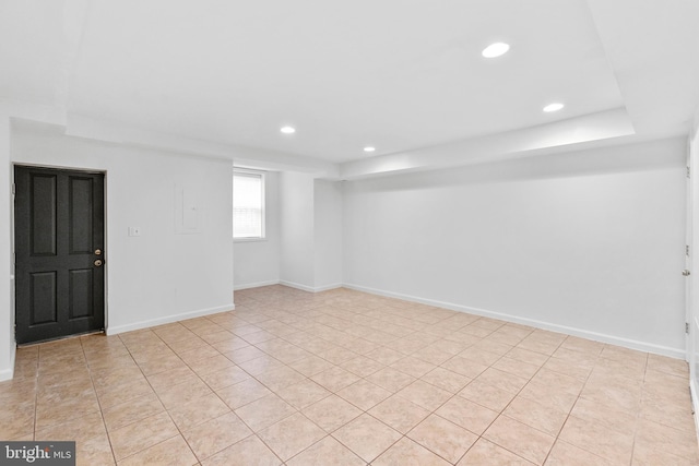 interior space with light tile patterned floors