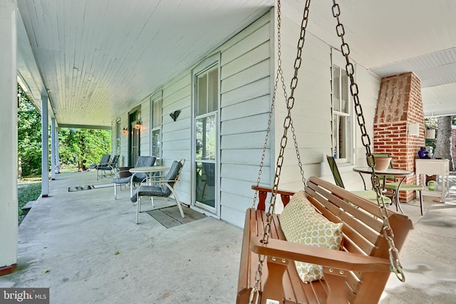 view of patio / terrace featuring covered porch